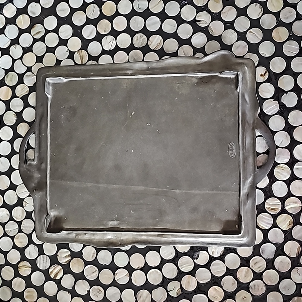 Antique Art Nouveau KAYSERZINN Pewter Tray - Picture 6 of 8